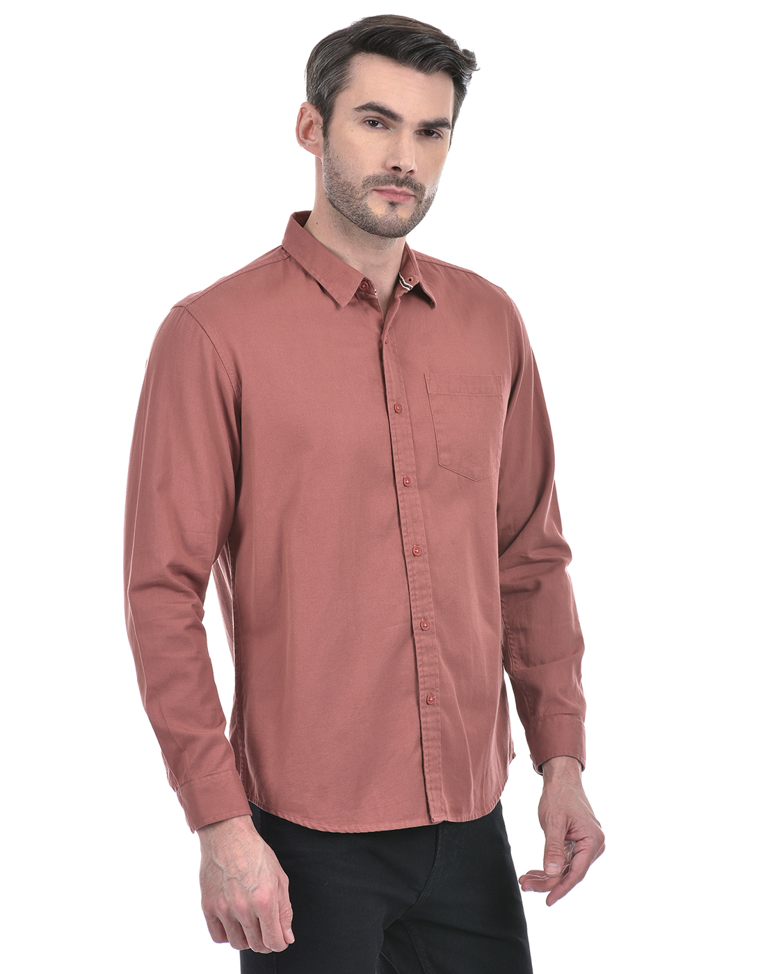 Numero  Uno Men Cotton Solid Full Sleeve Shirt